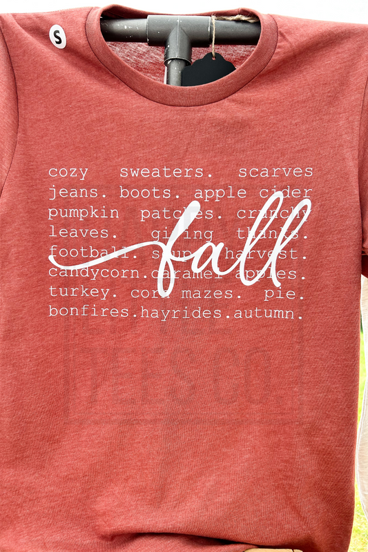 Fall Words tee